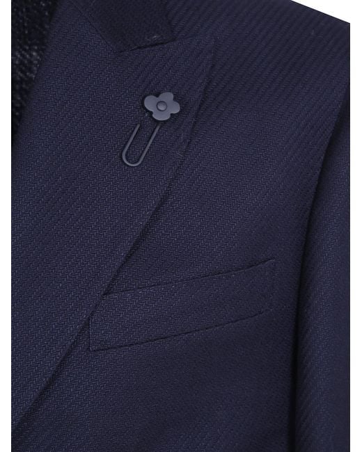 Lardini Blue Double Breasted Tailored Jacket for men