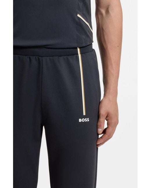 Boss Blue Active Tracksuit Bottoms for men