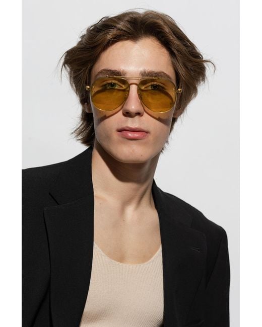 Balmain Metallic Logo Sunglasses for men