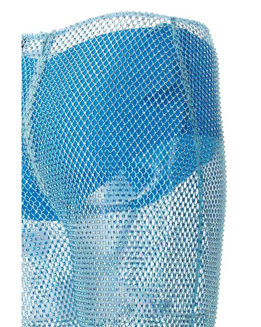 GIUSEPPE DI MORABITO Blue Mid-Rise Skinny Cut Leggings