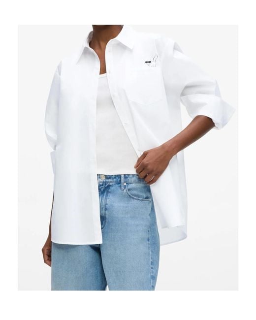 Karl Lagerfeld White Ikon Choupette Shirt