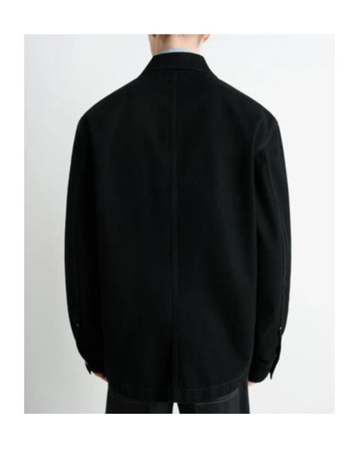 Lemaire Black Workwear Overshirt for men