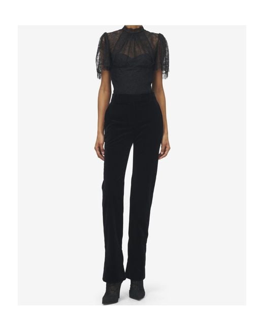 McQueen Black Straight-Leg Tailored Trousers