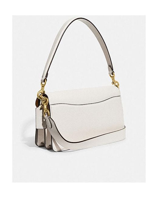 COACH Natural Tabby 26 Logo Plaque Shoulder Bag