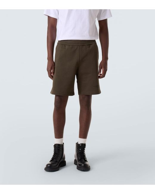 Givenchy Green Stamp Cotton Bermuda Shorts for men
