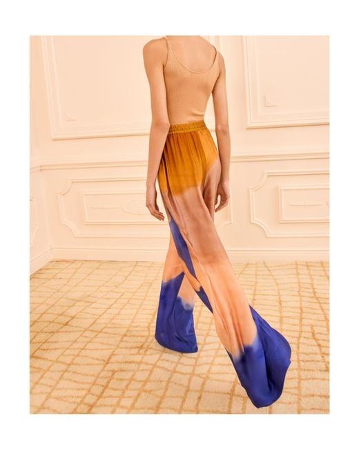 Ulla Johnson Blue High Rise Wide Leg Pants