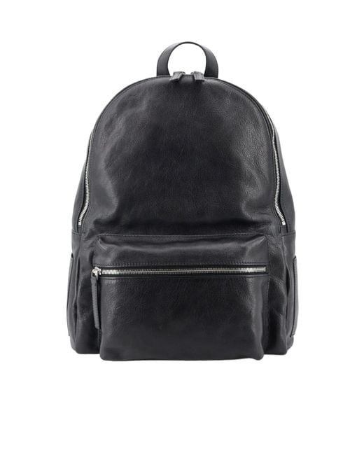 Orciani Black Lagoon Logo Lettering Backpack for men