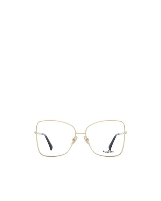 Max Mara White Square Frame Glasses