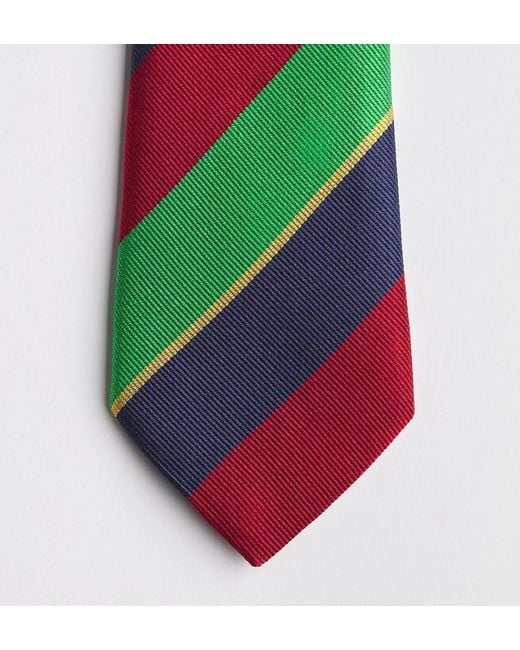 Dior White Striped Tie for men