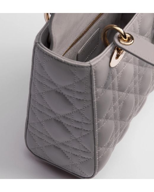 Dior Gray Small Lady Shoulder Bag