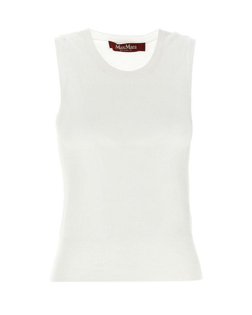 Max Mara White Studio Pedone Sleeveless Knitted Top