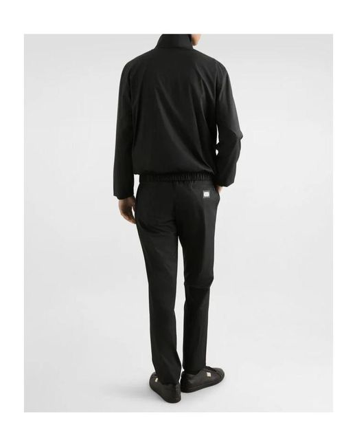 Dolce & Gabbana Black Logo Plaque Jogging Pants for men