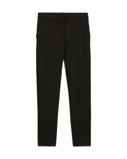 Max Mara Black Pegno Slim Cut Straight Leg Trousers