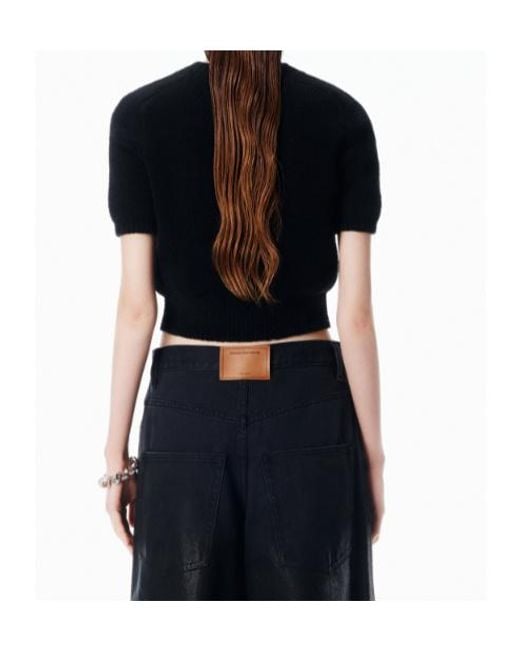 Alexander Wang Black Short Sleeve Top