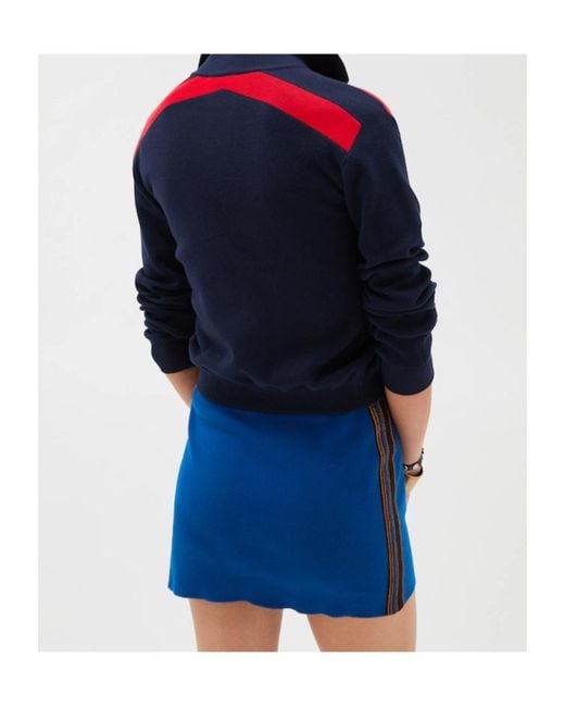Versace Blue Long-Sleeved Zipped Cardigan
