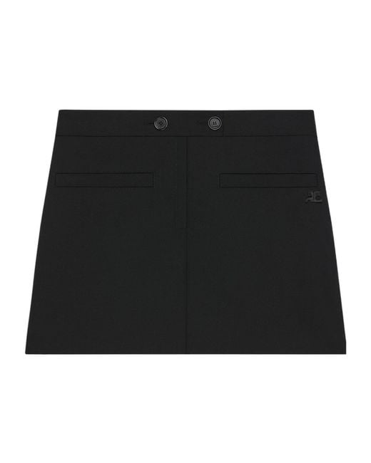 Courreges Black Courrèges Bandeau Waist Mini Skirt