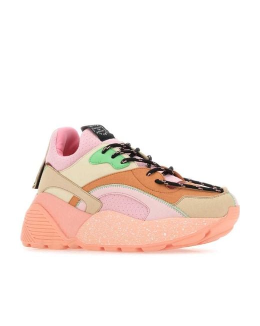 Stella McCartney Pink Logo-Laced Casual Sneakers