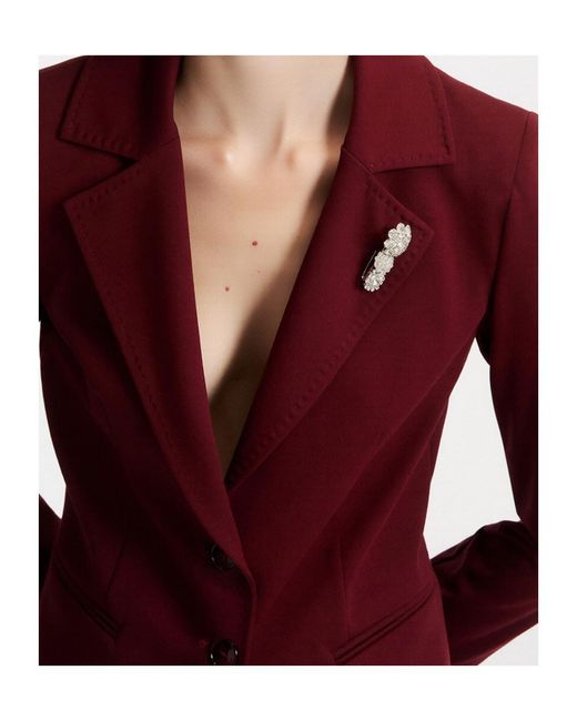 Marella Red Single-Breasted Blazer