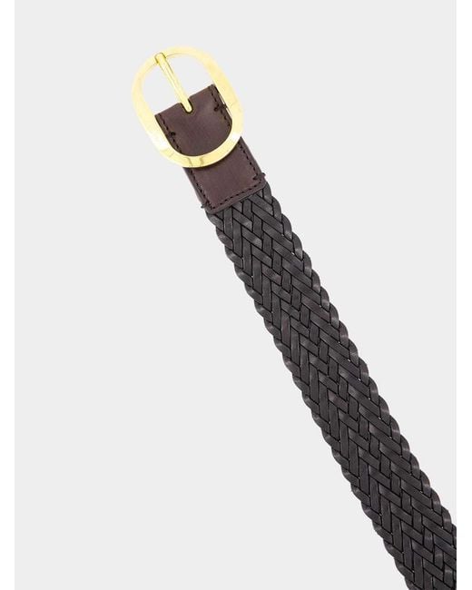 Tom Ford White Woven Leather Belt for men