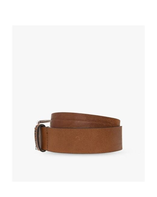 DIESEL Brown Logo B Visible Belt for men