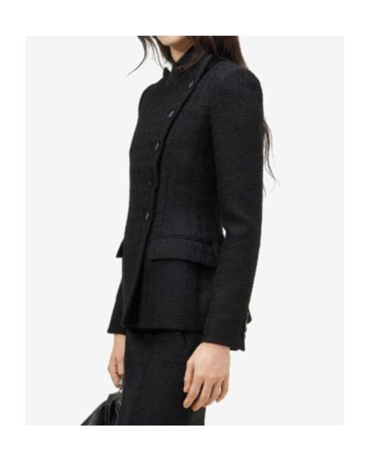 McQueen Black Light Tweed Single-Breasted Jacket