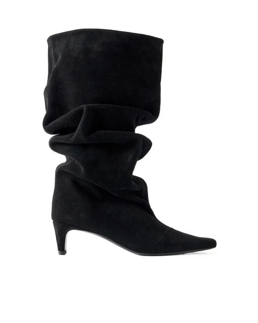 Staud Black Suede Knee Boots