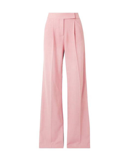 Veronica Beard Pink Wide-Leg Pants