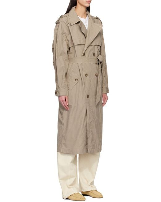 Isabel Marant Natural Isabel Marant Étoile Chilma Striped Belted Coat