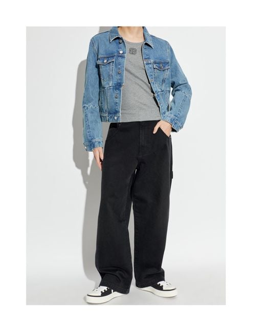 Vetements Blue Collared Button-Up Denim Jacket for men