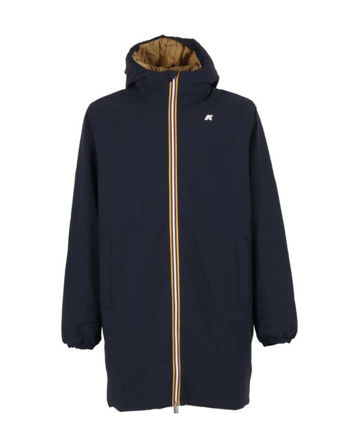 K-Way Blue Jacob St Warm Reversible Jacket for men