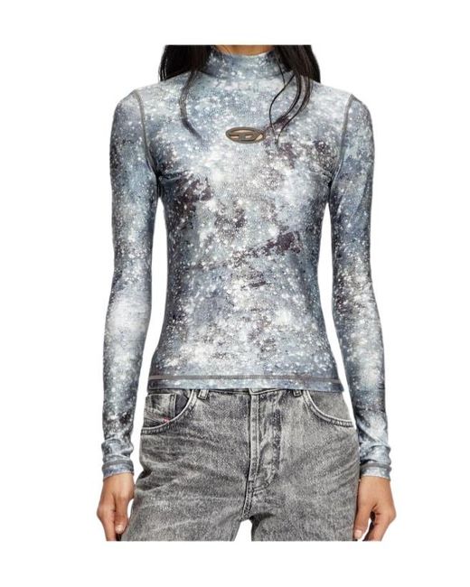 DIESEL Blue T-Akara Long Sleeved Turtle Neck Top