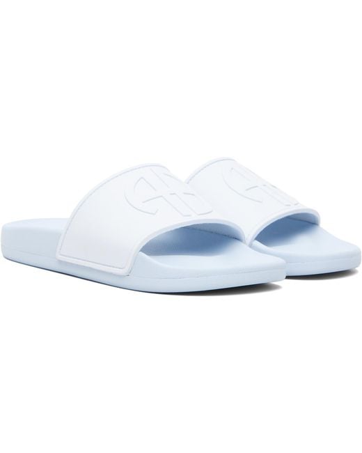 Anine Bing White Isla Slippers
