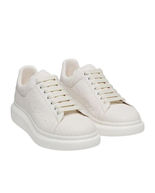 McQueen White Oversized Lace-Up Sneakers for men