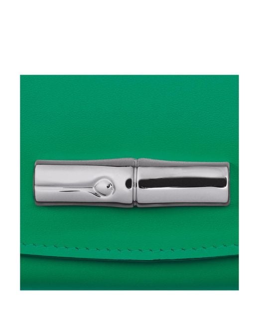Longchamp Green Roseau Trifold Wallet
