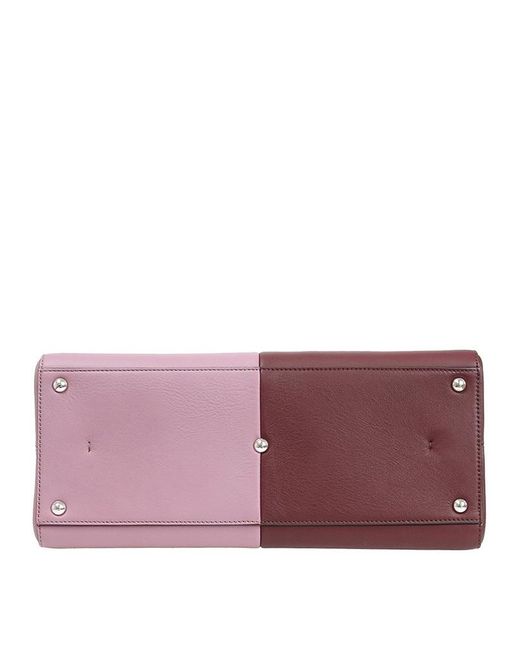 Fendi Purple Spliced Logo Handbag