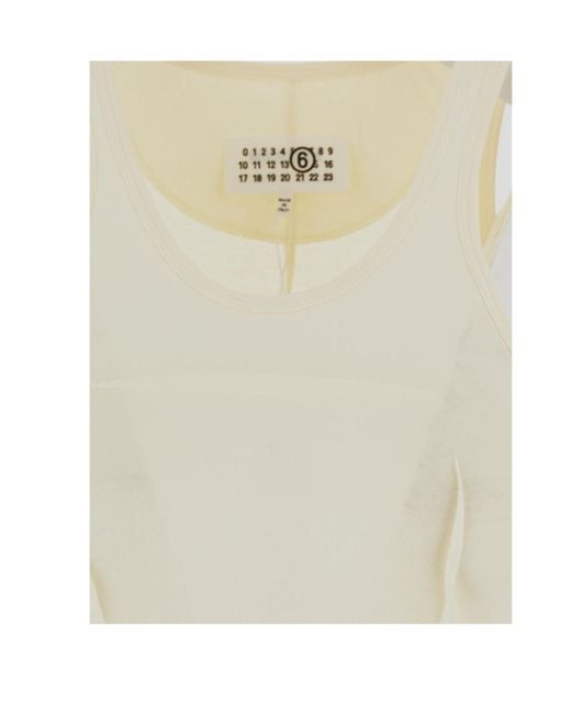 MM6 by Maison Margiela White Sleeveless Maxi Dress