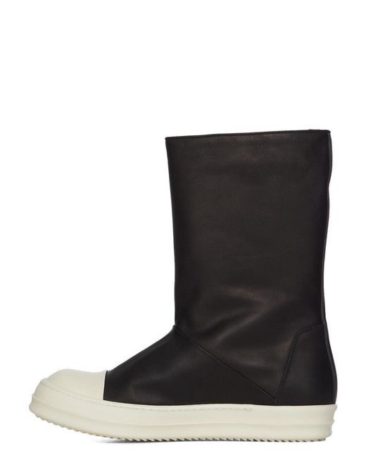 Rick Owens Black High Rubber-Sole Boots for men