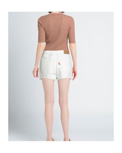 Farm Rio White Five-Pocket Shorts