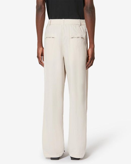 Isabel Marant Natural Yostin Pleated Pants for men