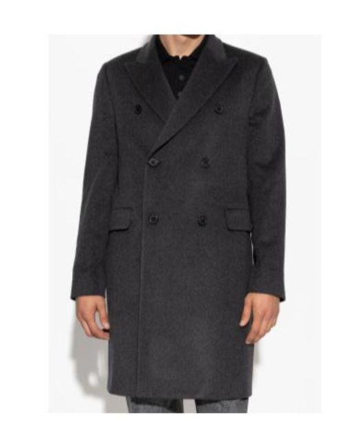 Paul Smith Blue Double-Breasted Straight Hem Overcoat for men