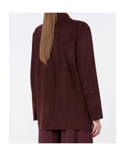 Max Mara Purple Suede Jacket