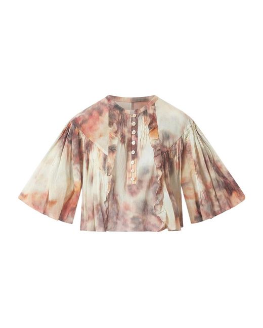 Isabel Marant Pink Isabel Marant Étoile Veelia Tie-Dye Blouse