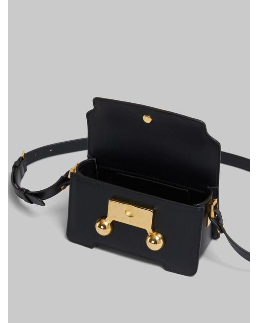 Marni Blue Trunkaroo Foldover-Top Mini Shoulder Bag