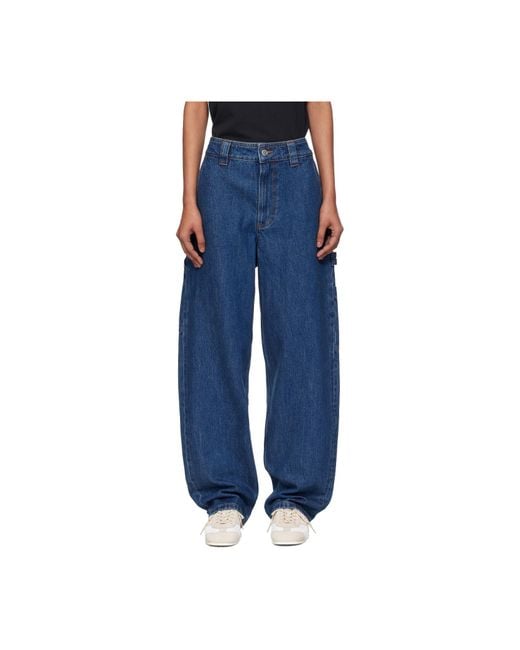 A.P.C. Blue Cargo Jeans for men