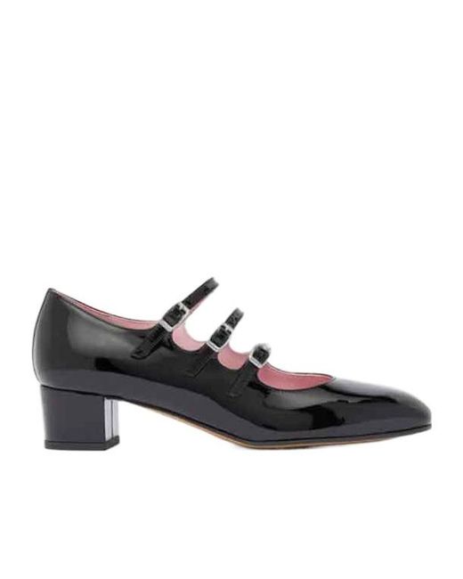 CAREL PARIS Black Round Head Mary Jane Shoes