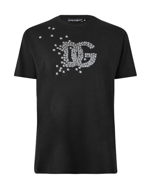 Dolce & Gabbana Black Crewneck Tee for men