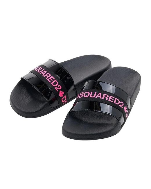 DSquared² Multicolor Logo Strap Slippers