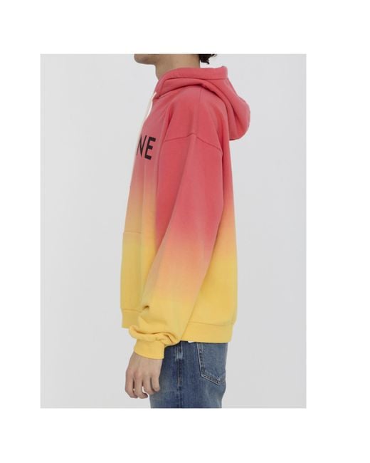 Céline Orange Loose Hoodie for men