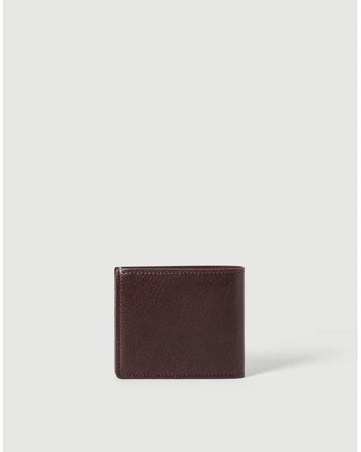 Brunello Cucinelli Purple Brushed Leather Wallet for men