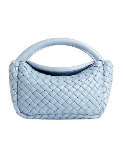 Bottega Veneta Blue Small Cobble Top Handle
